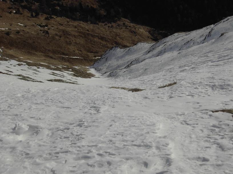 Il canale,guardando indietro.