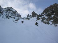 nella parte superiore del canalino inferiore