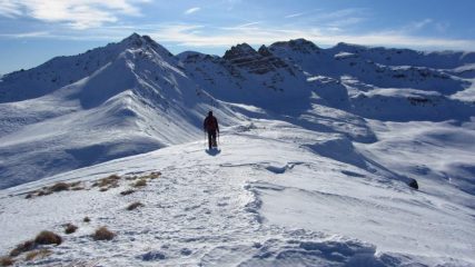 in discesa dal crestone sommitale (1-1-2012)