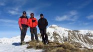 foto di gruppo in vetta alla Tete Ronde (autoscatto) (1-1-2012)