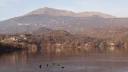 Torretta Mombarone e Bric Paglie dal lago Sirio