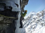 partenza per la goulotte della terza lunghezza 