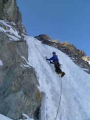pierre in partenza per l'ultima eterna lunghezza...