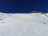 il pendio prima dell'anticima