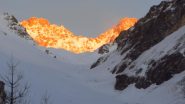 prime luci del sole nel Vallone dell'Infernetto (7-1-2012)
