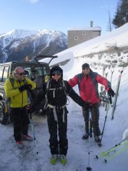 il punto di partenza, sci ai piedi