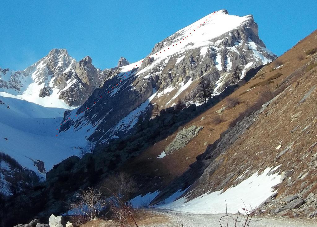 Linea di salita da Chiappera