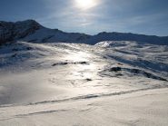 Altra veduta della Punta Asgelas a destra (3021 m) e della Rosa dei Banchi a sinistra (3164 m)