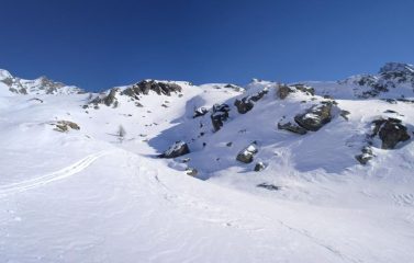 discesa nei canali ripidi con farina 5 stelle....