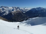 Ampi pendii nella parte alta