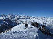 Marco sulla dorsale verso il Terra Nera