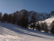 I morbidi pendii sopra il rifugio