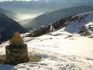 La discesa segue approssimativamente il percorso del sentiero 6a