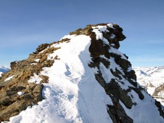 La vetta della Valfredda. Mi sono fermato in questo punto perché non avevo piccozza e ramponi per gli ultimi metri