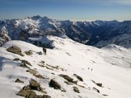 Sulla cresta della Valfredda, gli scialpinisti che ho incrociato