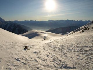 In discesa nella valle del Rio Chamen