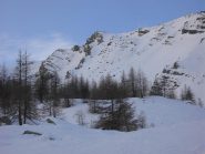 Fuori dal bosco,appare la cima.