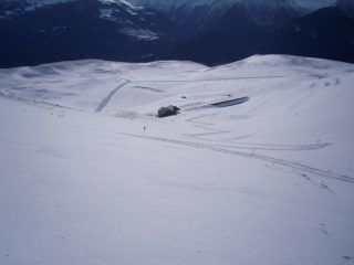 la traccia fatta dagli organizzatori della gara davanti a me...