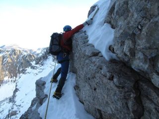 giorgio nella prima parte della rampa che si stacca dal Canalone dei Genovesi