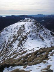 la cresta sud di discesa