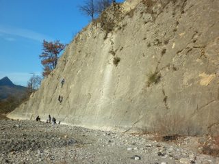 La parte sx della falesia