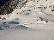 La traccia di salita, qui ho già deviato dal sentiero 6 verso Punta Lazoney