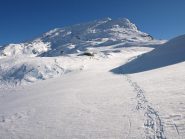 Punta Lazoney e la traccia di discesa