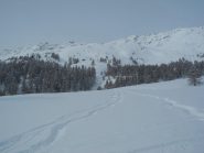 uno sguardo indietro verso l'itinerario