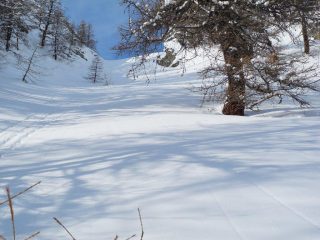 nel ripido canale 