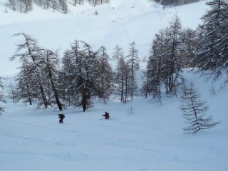 nel ripido canale