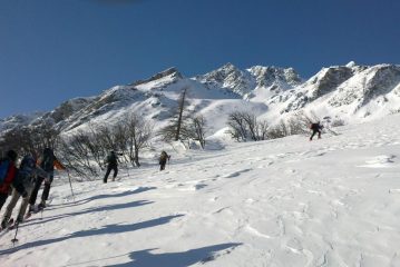 il pendio iniziale sopra La Frua 