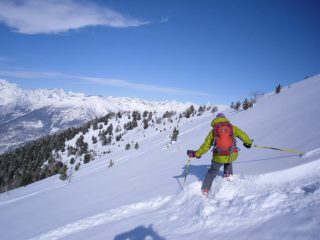 discesa spettacolare in neve intonsa.....