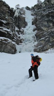 Rudy alla base della cascata
