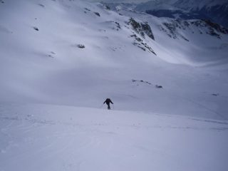 sul ripido tratto finale....