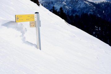 Il bivio con il sentiero 21 da Morge