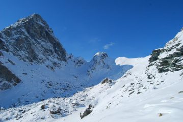 Dopo il bivacco Molino, verso il passo