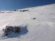 Ultimi metri ripidi a quota 2290 m prima della cresta