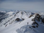 Sulla dorsale verso il Ciantiplagna. Alle spalle Punta delle Vallette