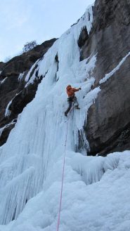 Enrico sulla prima lunghezza 