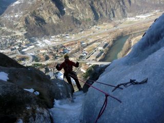 siamo persino riusciti a fare un'abalakov sulla cascata di Bard...che lusso!