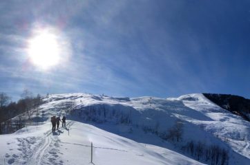 Salita lungo la panoramica cresta