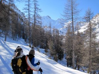 Il traverso per entrare nel vallone