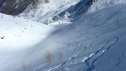 Tratto mediano prima di incrociare la strada.....