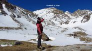 Stelvio nel valloncell​o che porta al Passo della Croce con la Cima Palù sullo sfondo (18-2-2012​)