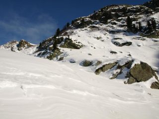 In vista del Colle Carisey sulla sinistra