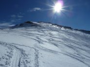 Ultimo tratto di cresta con poca neve