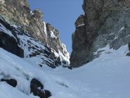 canale di accesso ai pendii superiori