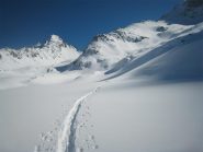 In discesa i ripiani prima del pendio-canale