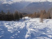 12 - parte medio-bassa della ex-pista di cresta. Crosta non portante, ma non si tocca ncora il fondo...