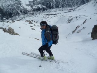 Discesa sotto il rifugio